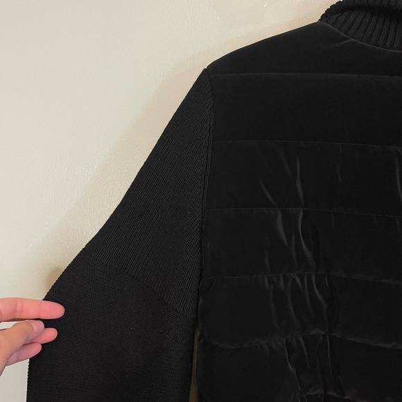 Athleta Women's Hanover Velvet Merino Wool Blend Hybrid Jacket Black Medium NWT - Picture 10 of 11